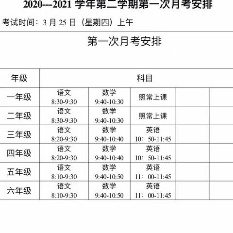 以考促学，以考促教---第三小学第一次月考