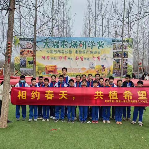 相约春天，共植希望——菏泽市第一实验小学六年级四班之大瑞农场研学活动