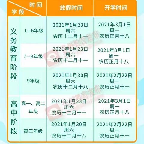 2021年春季学期好娃娃双语幼儿园开学通知