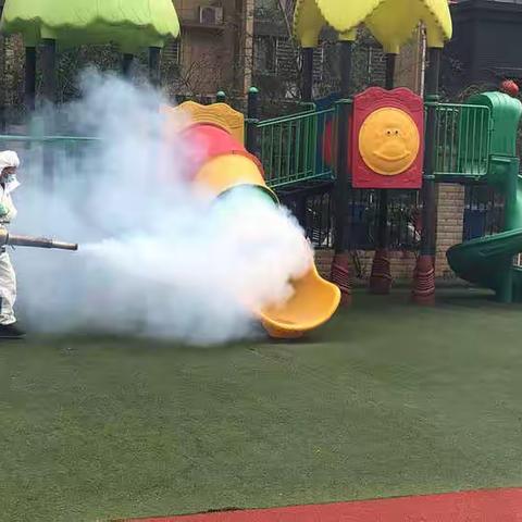 【全面消毒 ，护航开学】——曲江天坛幼儿园春季开学前消杀工作