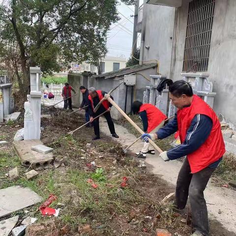 党员齐动手，筑路建家园