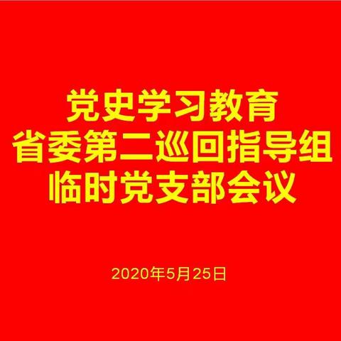 强基固本  精准发力——党史学习教育省委第二巡回指导组临时党支部成立