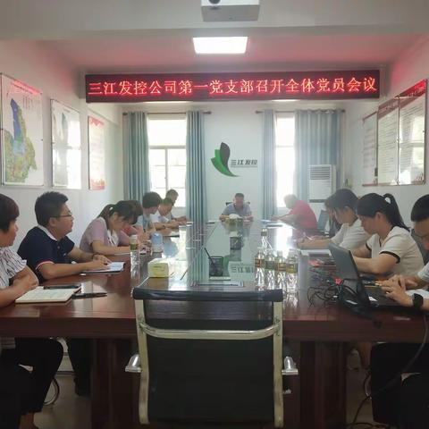 三江发控公司第一党支部组织召开全体党员大会