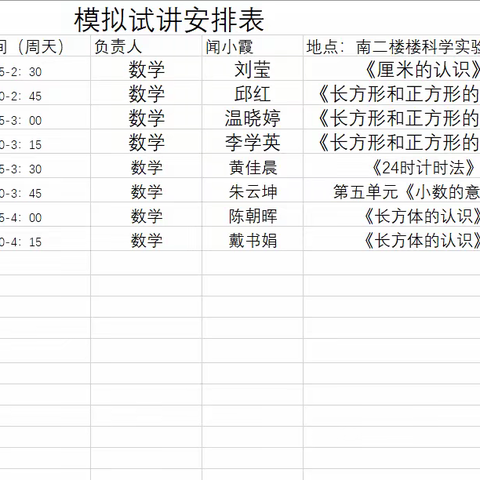 奥森小学开展教师模拟试讲活动