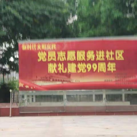 临颍县政法委组织开展“党员志愿服务进社区 献礼建党99周年” 活动