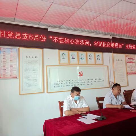 楼院村党总支部6月份“不忘初心亮承诺，牢记使命勇担当”党日活动