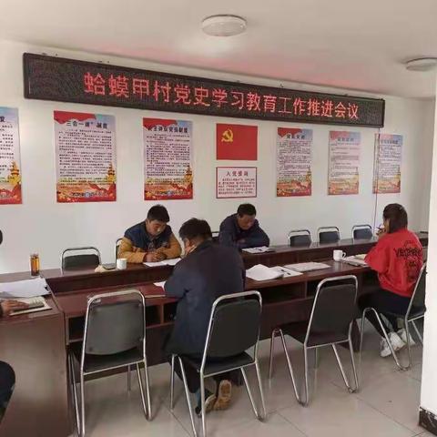 蛤蟆甲村开展“党史学习教育，六项工程六到村户”工作