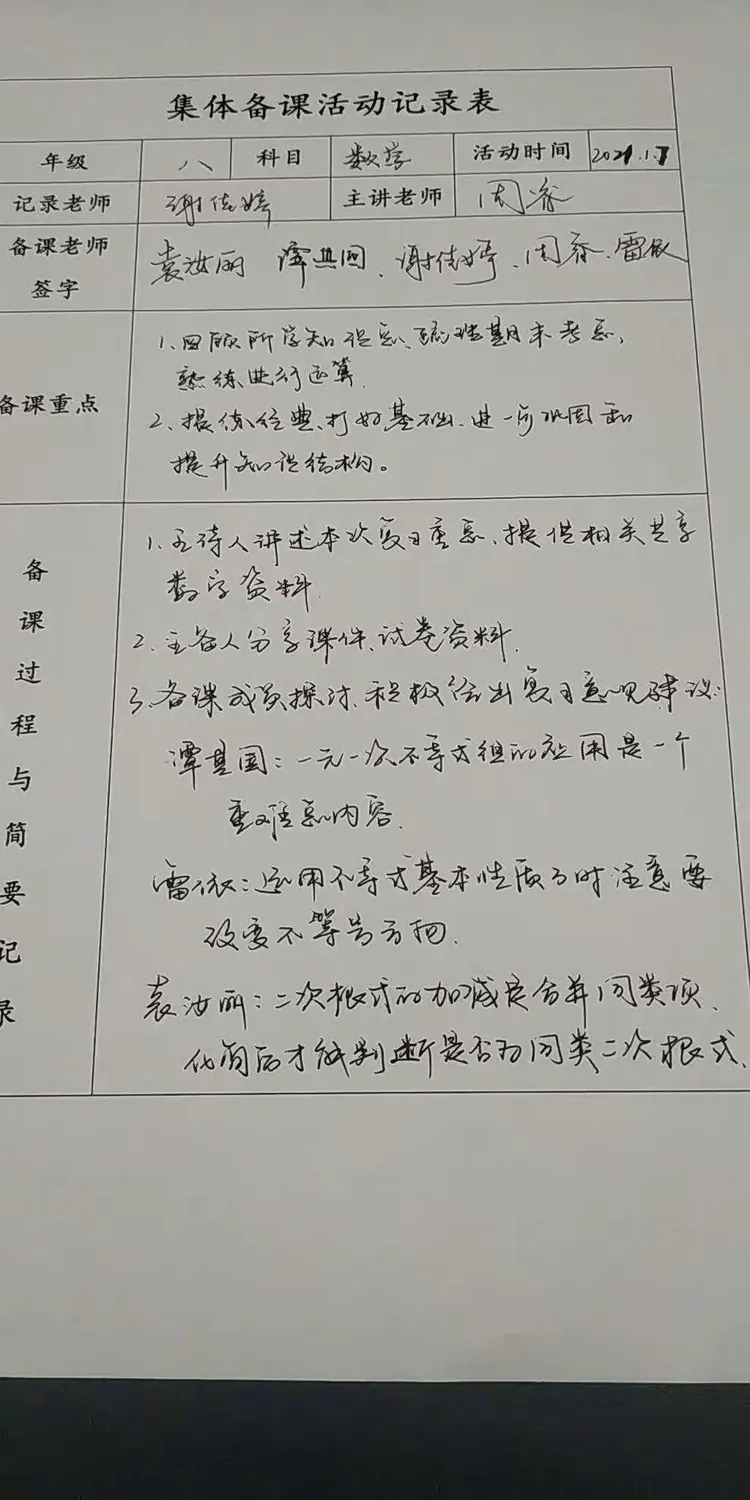 八年级数学备课(八年级数学备课组经验分享)  第1张 八年级数学备课(八年级数学备课组经验分享)  第1张