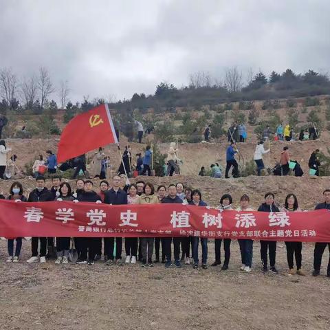 春学党史，植树添绿          ——总行机关第十党支部与晋中蕴华街支行联合党建开展公益植树活动