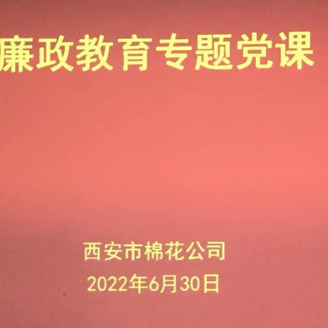 市供销联社棉花公司开展廉政教育党课讲授