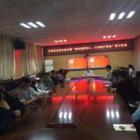 文欣社区党支部开展“理论滋养初心、行动践行使命”主题党日（副本）