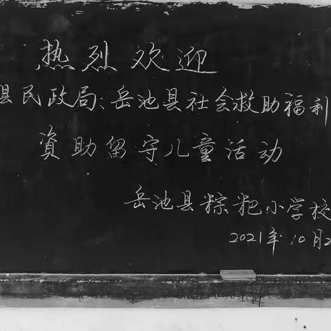 岳池县民政局与社会救助福利中心资助粽粑小学留守儿童活动