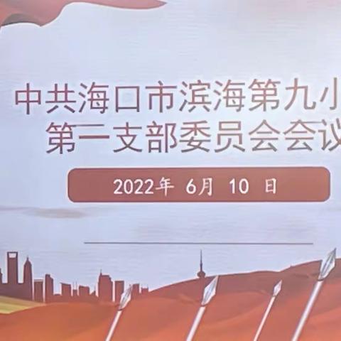 海口市滨海第九小学第一党支部会议