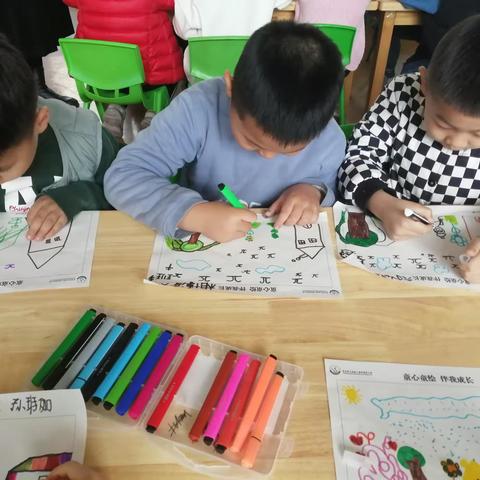 莒县第六实验小学附属幼儿园大三班——绘画活动