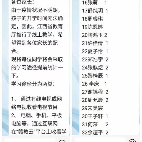 特殊的时期，特别的陪伴——湖口县第四小学二（4）班线上学习点滴