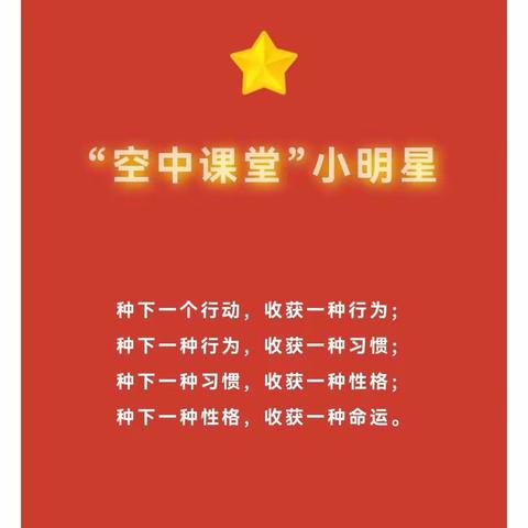 裕民小学“在线课堂”第四周“班级小明星”（六年级组）