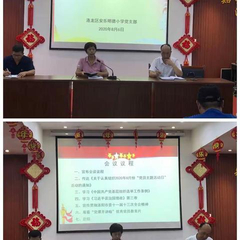 洛龙区安乐明德小学党支部开展“党员主题活动日”活动