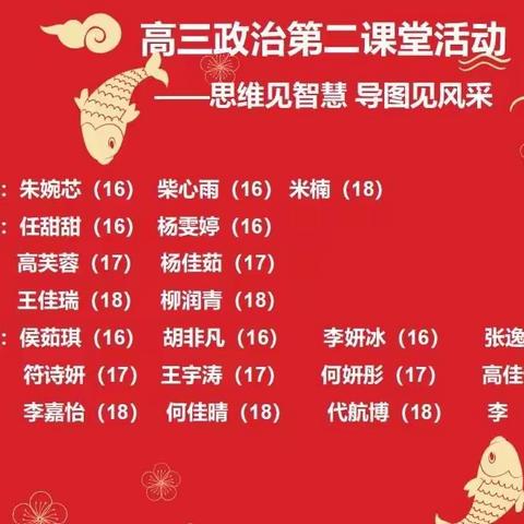 思维见智慧，导图见风采——高三政治组第二课堂活动