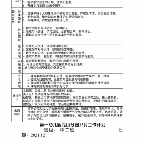 中二班12月家园直通车🌍