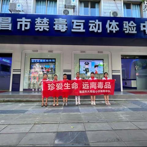 隆昌市大南街小学海鸥中队飞扬组开展“珍爱生命 远离毒品”实践活动