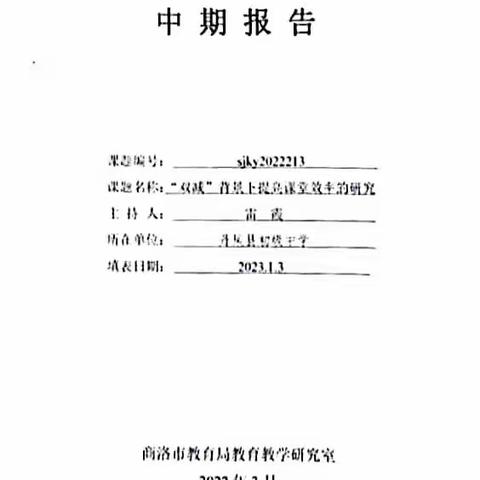 探究“双减”奥秘,努力提升效率 ———“双减背景下提高课堂效率的研究”中期报告研讨会