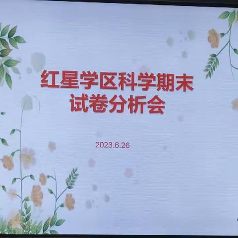 红星路片区小学科学六月份教研活动