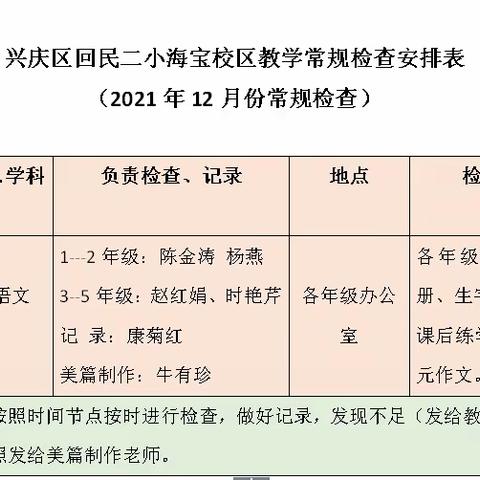 落实"双减"抓常规 精细检查促提升 --语文期末常规检查