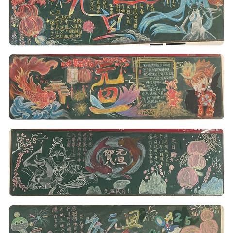 马头中学“迎新春，庆元旦”主题板报评比活动