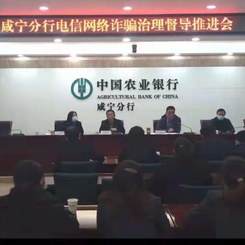 咸宁农行电信网络诈骗治理督导推进会