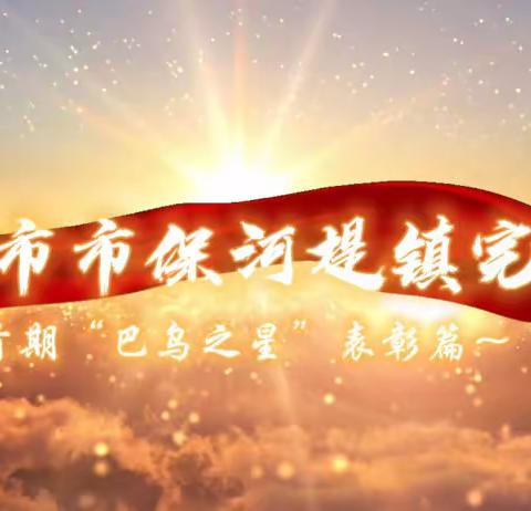 津市市保河堤镇完小首期“巴乌之星”表彰篇～