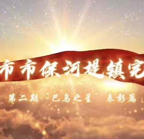 津市市保河堤镇完小第二期“巴乌之星”表彰篇～