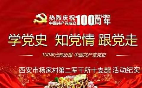 学党史,悟思想,办实事,开新局——西安市杨家村第二军干所第十支部活动纪实