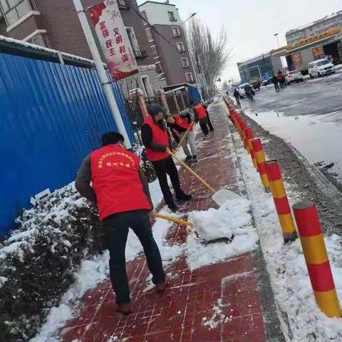 以雪为令随下随清雪停路净——阳原县总工会开展清雪行动