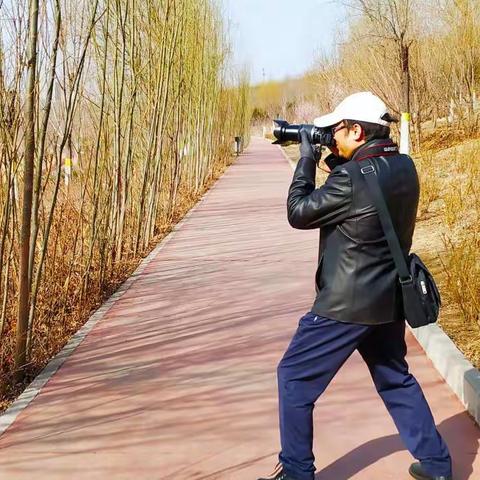 游雾霾中的北京石景山防洪储蓄水库