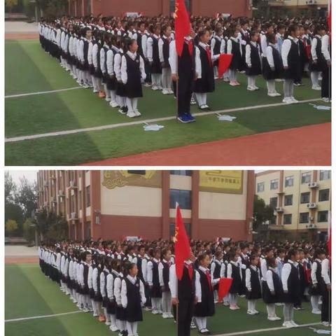 济南市莱芜区胜利小学二年级一班举行新队员集中入队仪式