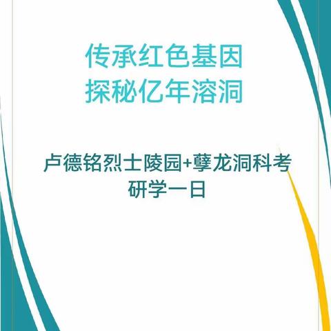 【二小德育】忆往昔峥嵘岁月，赏亿年岩溶奇观——芦溪二小三年级研学旅行纪实