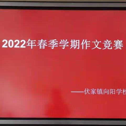 “双减”促成效 妙笔抒真情——伏家镇向阳学校举办2022年春季学期作文竞赛