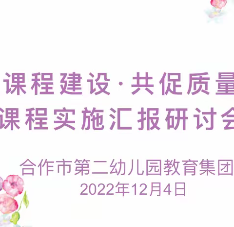 【审视课程建设 共促质量提升】市二幼教育集团课程实施汇报研讨会