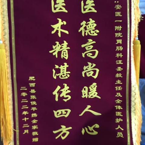 患者及家属的认可是我们前进的动力，激励我们不断探索新技术、新方法，保障人民健康。