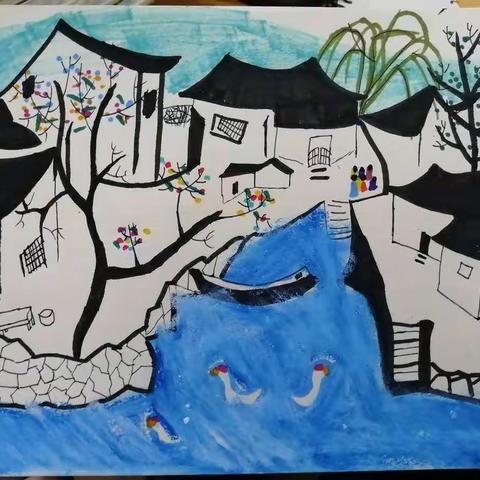 春色满园，忆江南——初中部的娃娃们在三月里描绘醉美风景！