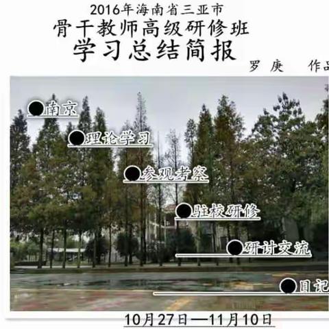 2016年海南省三亚市骨干教师高级研修班学习总结简报（版本二）