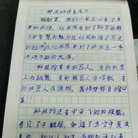 《那次玩得真高兴》习作集