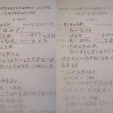 黄竹镇中心学校新课标学习简报（六）