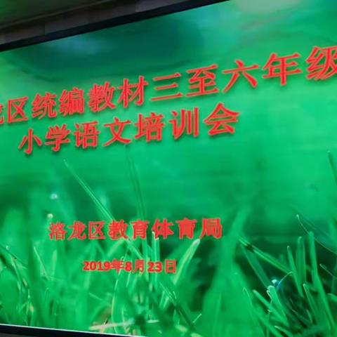 落实立德树人，用好统编教材——洛龙区三实小语文教材培训活动（一）