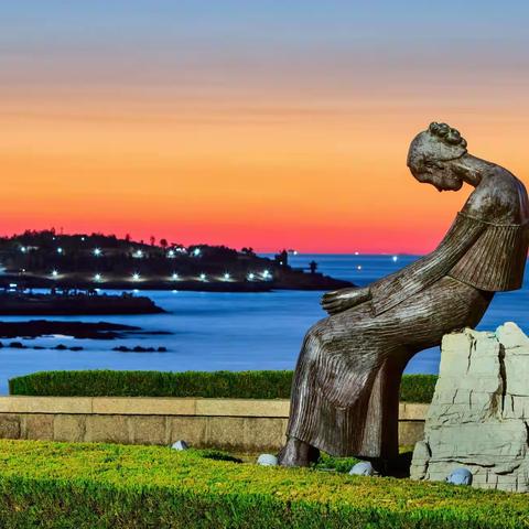 一组青岛海滨晨曦