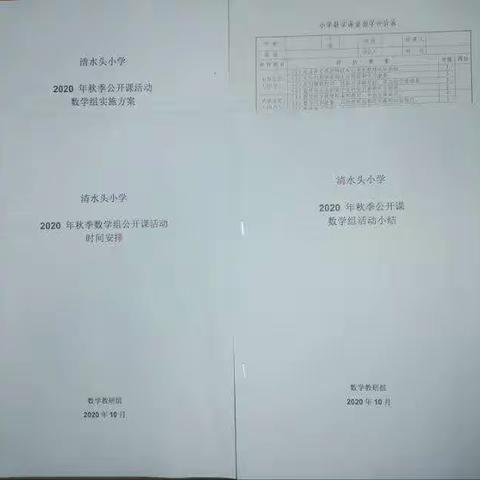 搭建课堂研讨平台 促教师专业化成长—王莽街道清水头小学数学教研组公开课活动总结