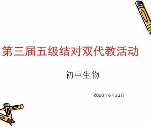 2020年集美区第三届教学名师五级结对“双带教”初中生物组第一次活动