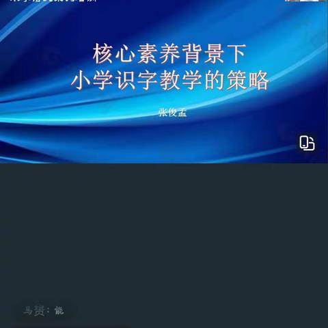 “双减在路上，阳光下成长”——记识字教学策略与核心素养的教学评一致课例研讨线上培训活动