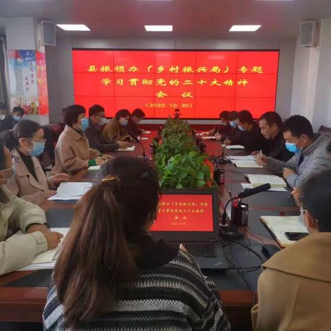 县振领办召开学习党的二十大精神专题会议