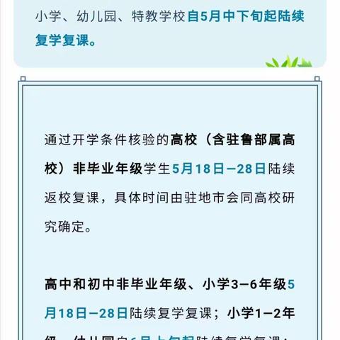 初夏清浅微风起，复学返校正当时——文苑小学田庄分校第十五周线上学习实记